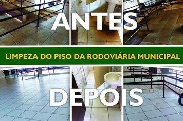 PREFEITURA EXECUTA LIMPEZA NO PISO DA RODOVIÁRIA