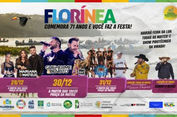 FLORÍNEA COMEMORA 71 ANOS, E VOCÊ FAZ A FESTA.