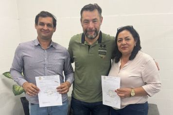 VICE PREFEITA LENINHA E PRESIDENTE DA CÂMARA QUEJO SE ENCONTRAM COM O DEPUTADO FEDERAL MARANGONI