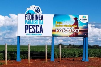 FLORÍNEA INSTALA NOVO OUTDOOR COMO CIDADE TURÍSTICA PARAÍSO DA PESCA