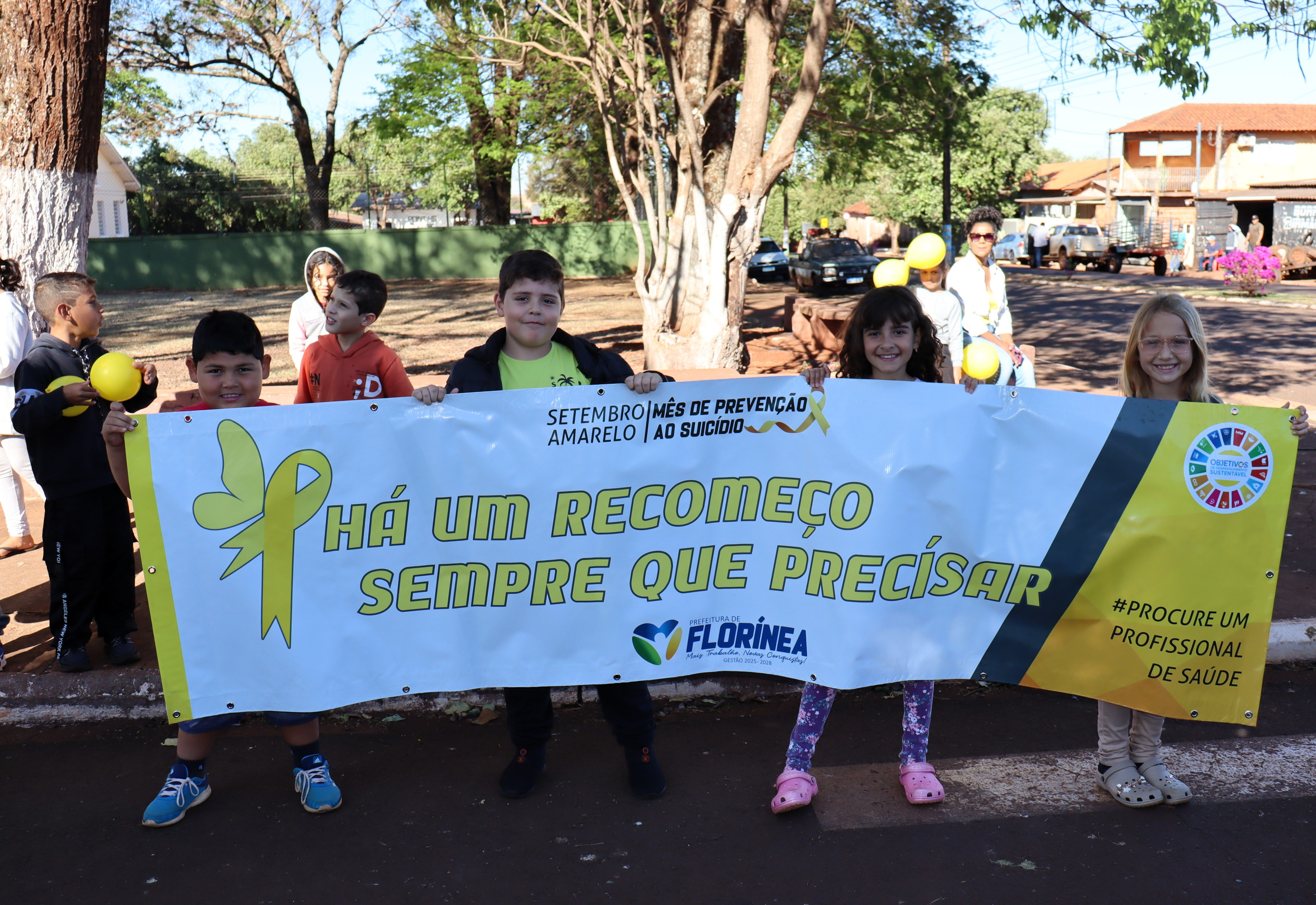Hoje realizamos a passeata em alusão ao Dia Mundial de Prevenção ao Suicídio (10 de setembro), dentro da campanha Setembro Amarelo.