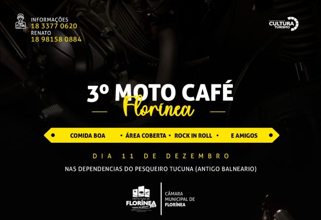 TURISMO DE FLORÍNEA DIVULGA O 3º MOTO CAFÉ