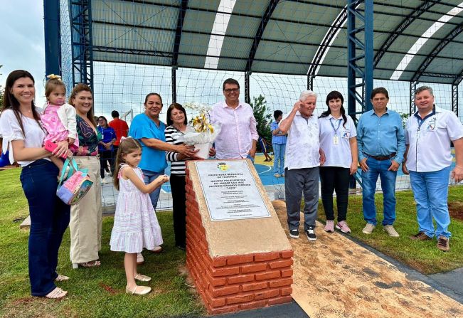 INAUGURAÇÃO DA QUADRA POLIESPORTIVA ANTÔNIO CÂNDIDO FERREIRA “LECO”