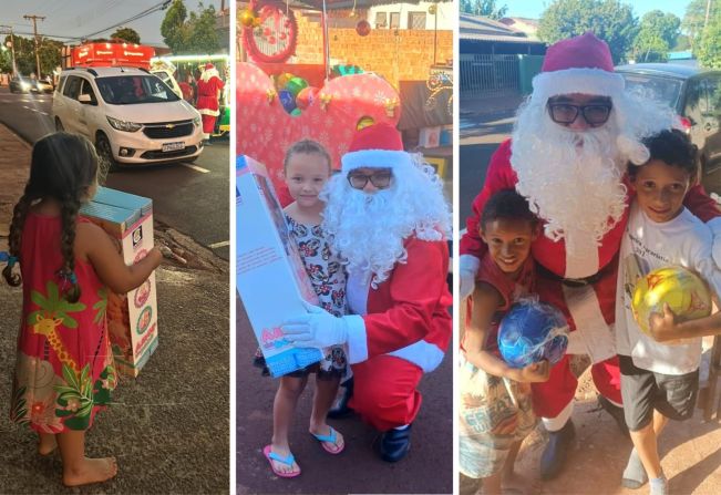 FLORÍNEA REALIZA ENTREGA BRINQUEDOS DE NATAL