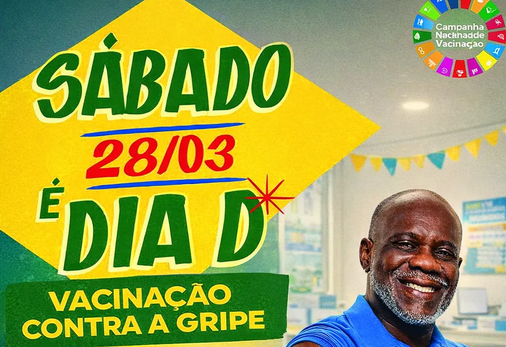 DIA D VACINAÇÃO CONTRA A GRIPE SERÁ NESTE SÁBADO (28)