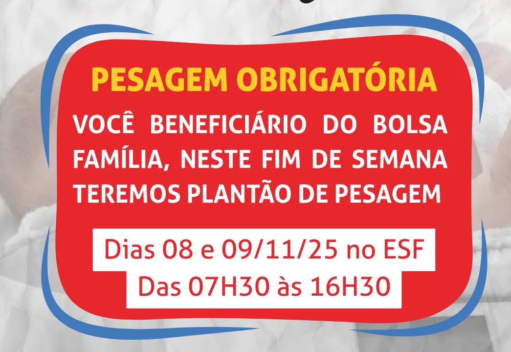 NÃO PERCA! ÚLTIMA PESAGEM DO ANO 